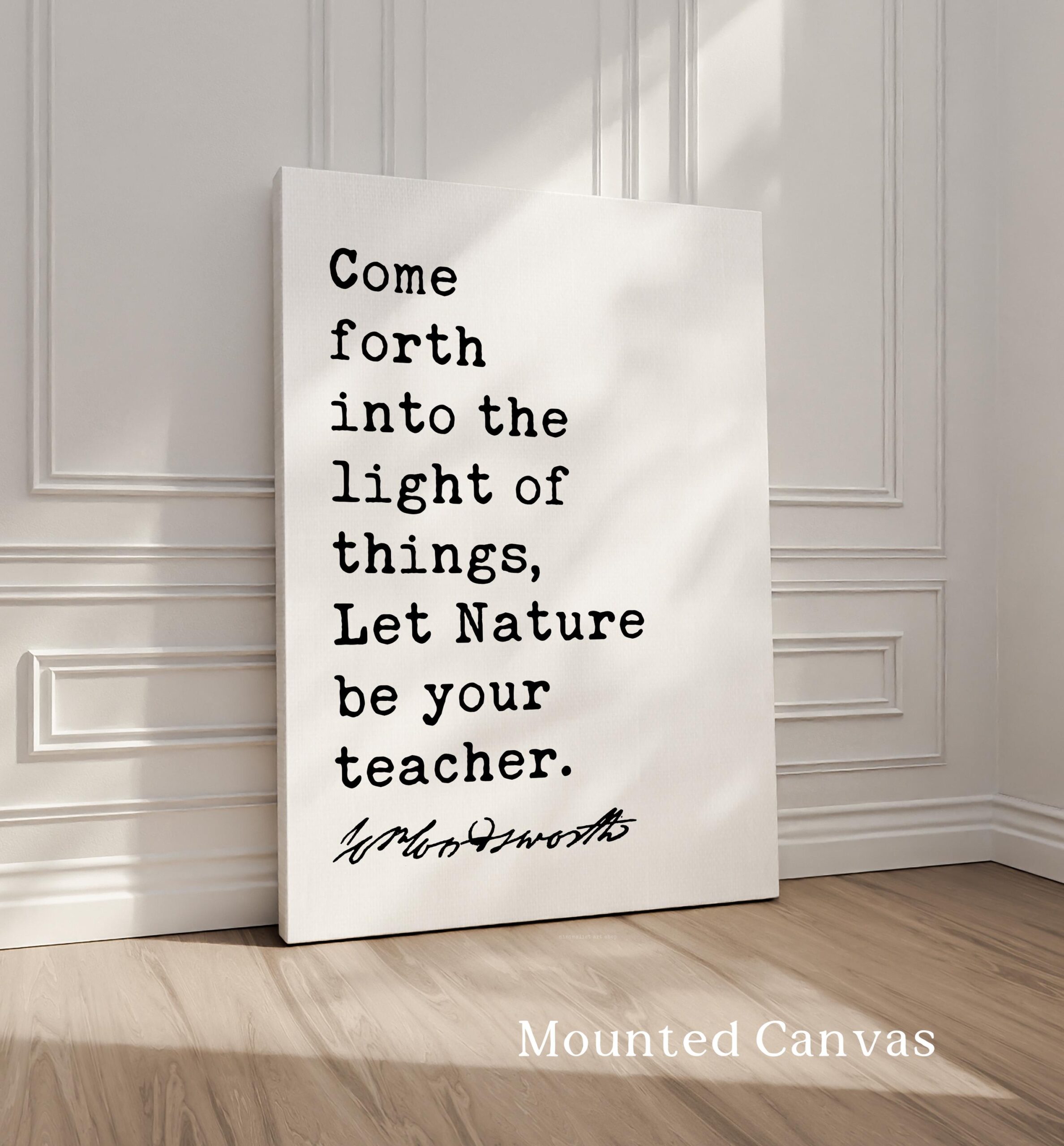 William Wordsworth Quote Print, Nature Be Your Teacher Wall Art, Literary Typography Decor - Image 2