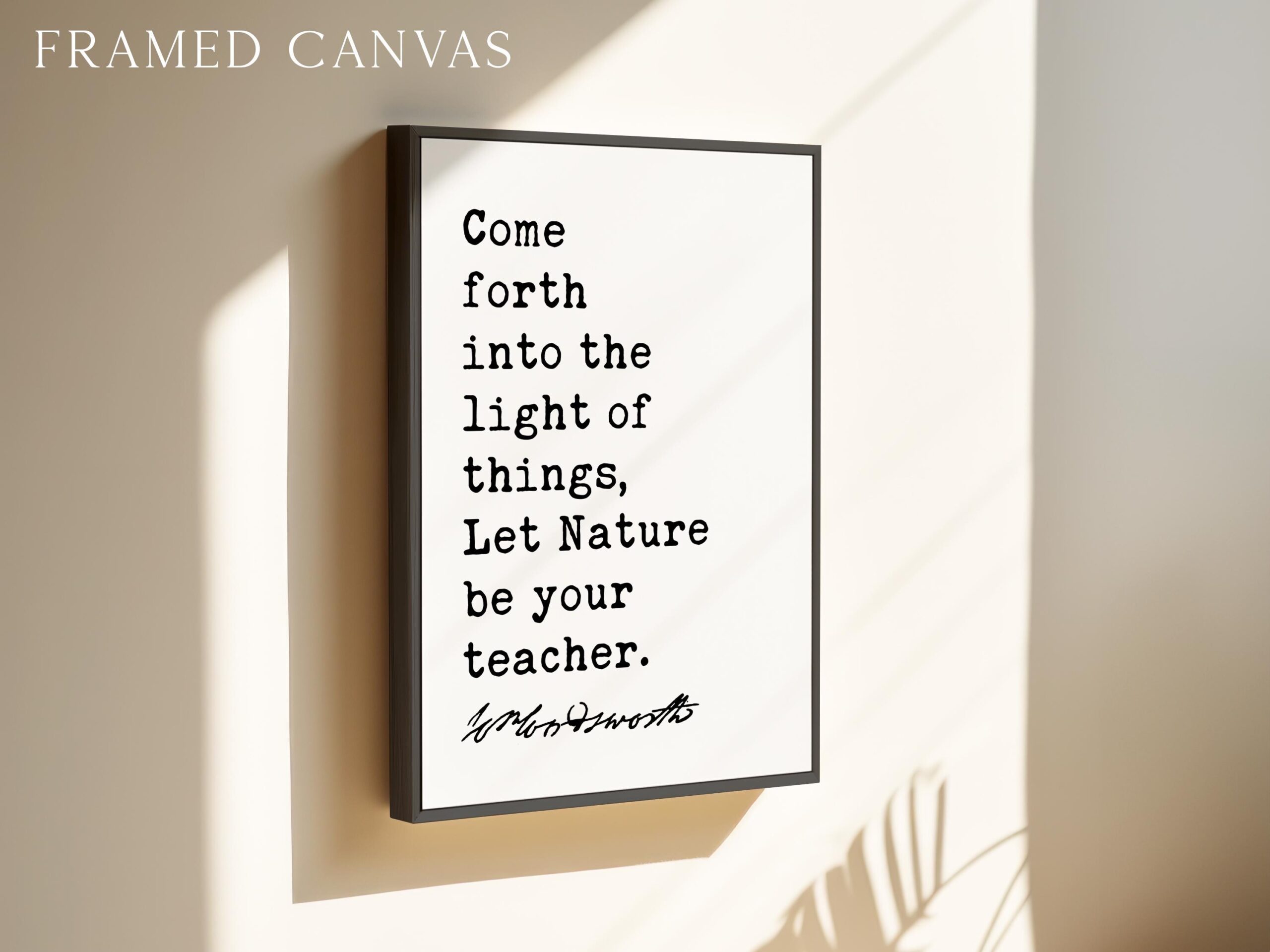 William Wordsworth Quote Print, Nature Be Your Teacher Wall Art, Literary Typography Decor - Image 3