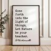 William Wordsworth Quote Print, Nature Be Your Teacher Wall Art, Literary Typography Decor