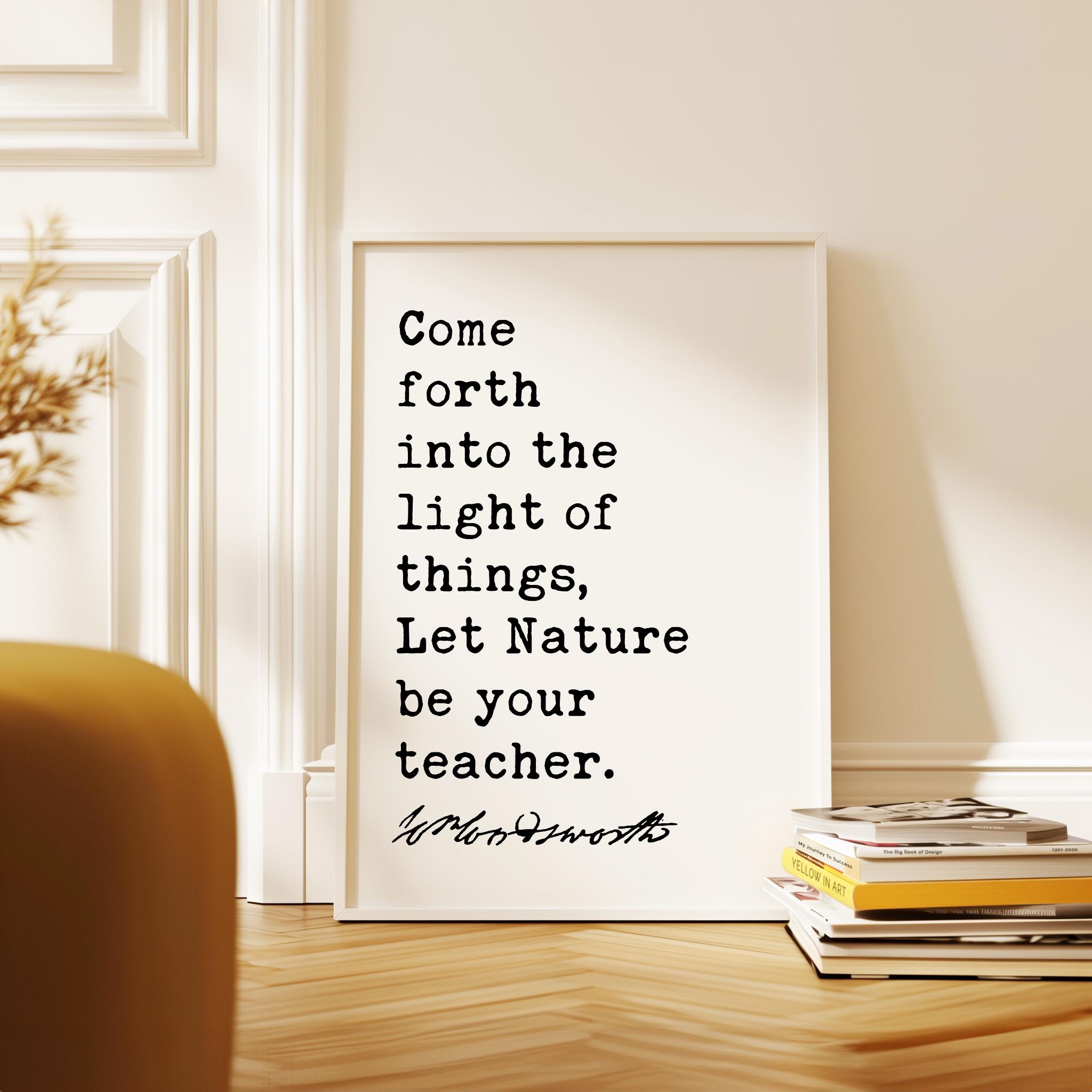 William Wordsworth Quote Print, Nature Be Your Teacher Wall Art, Literary Typography Decor - Image 9