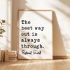 Motivational Quote Print by Robert Frost, The Best Way Out Is Always Through, Typography Art Motivational Quote Print by Robert Frost, The Best Way Out Is Always Through, Typography Art