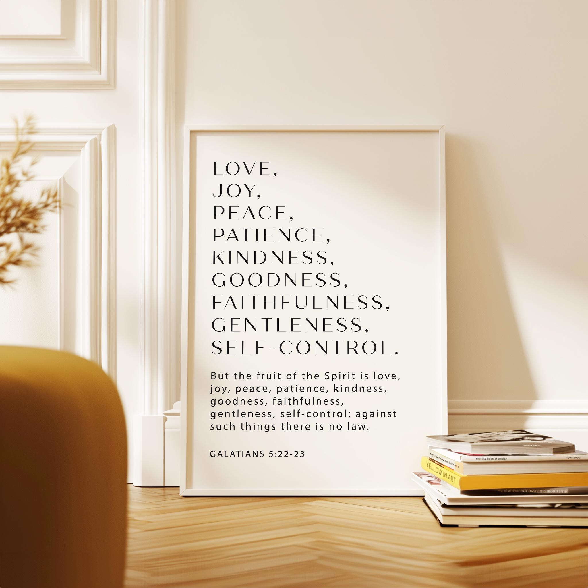 Galatians 5:22-23 Fruit of the Spirit Print, Christian Wall Art, Bible Verse Decor - Image 7