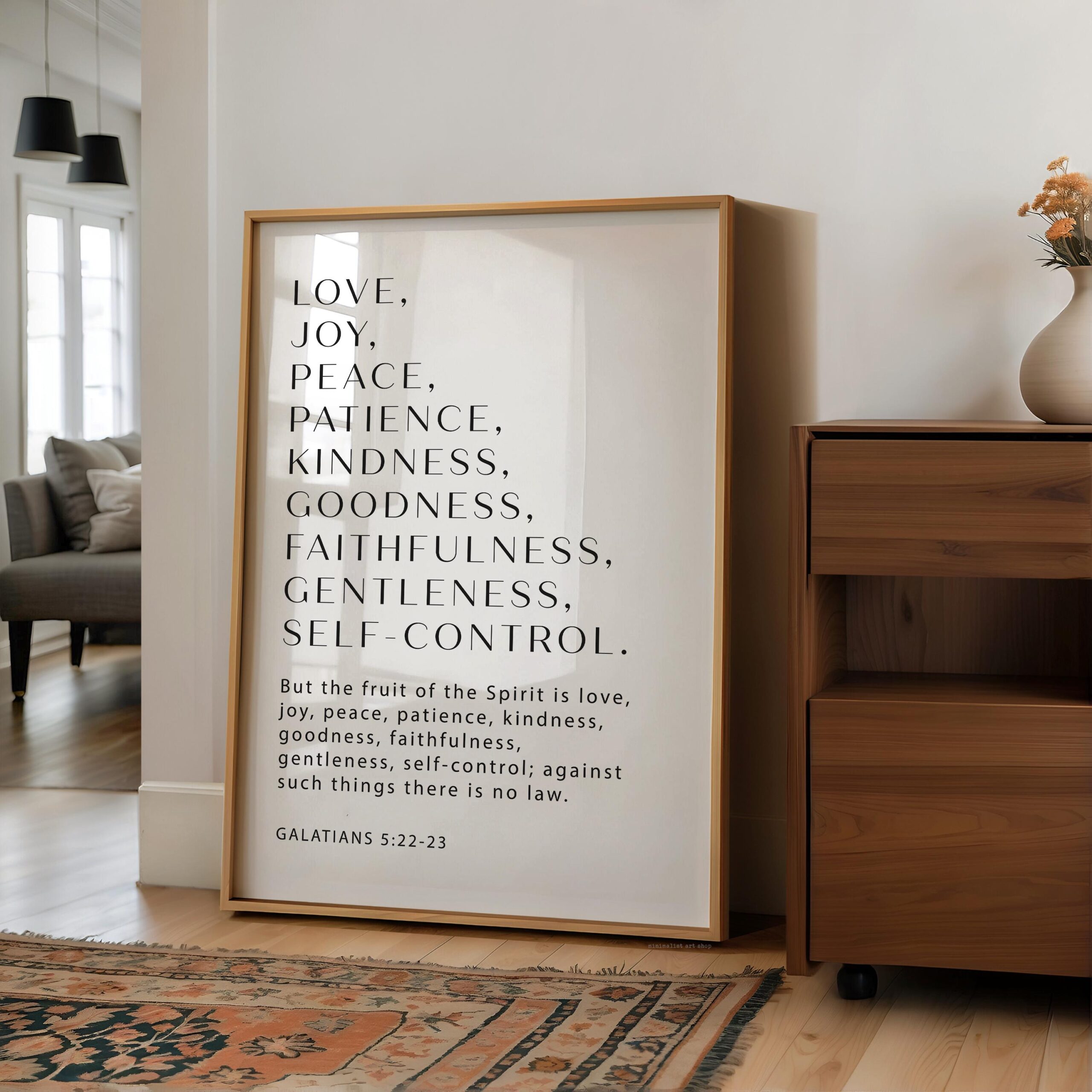 Galatians 5:22-23 Fruit of the Spirit Print, Christian Wall Art, Bible Verse Decor - Image 8