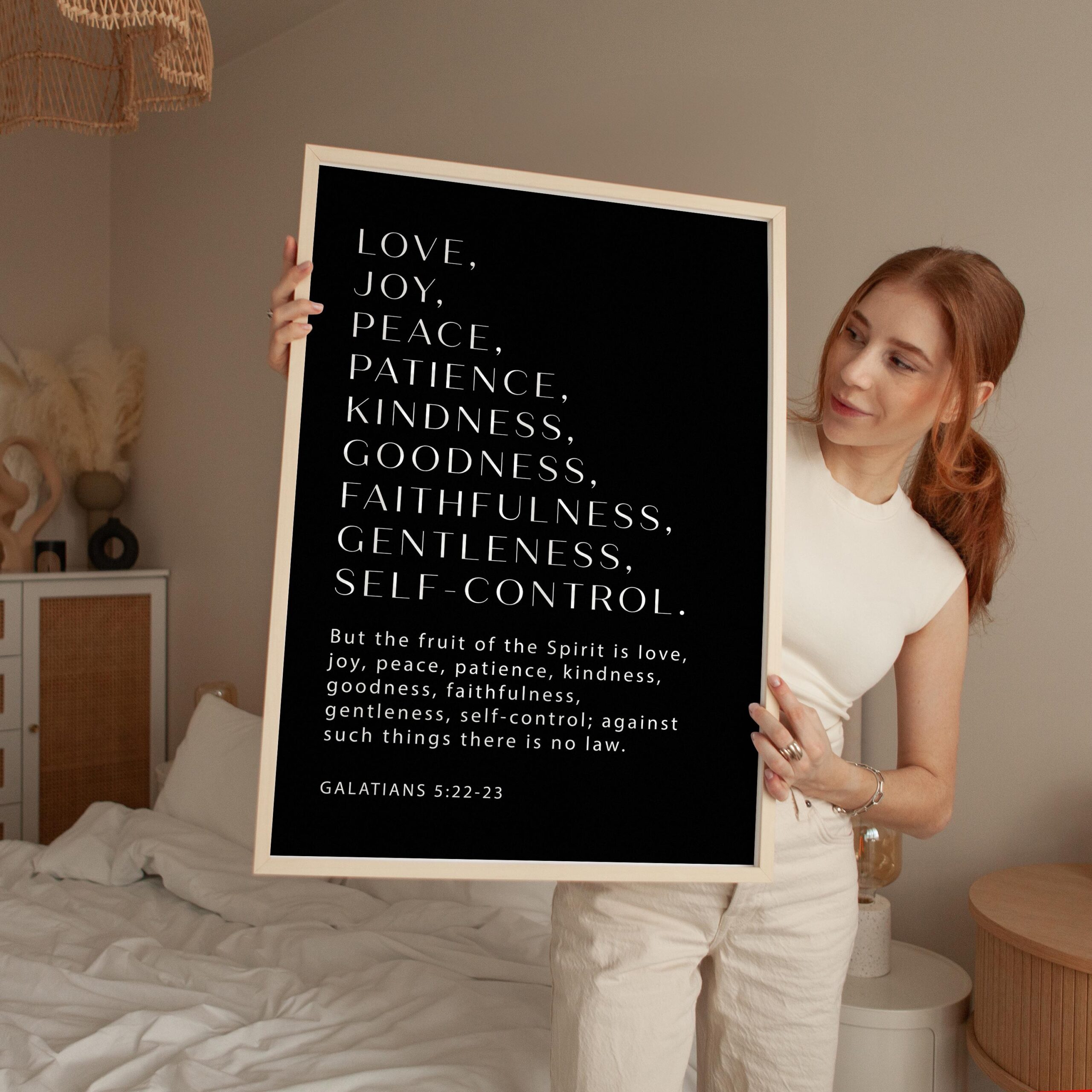 Galatians 5:22-23 Fruit of the Spirit Print, Christian Wall Art, Bible Verse Decor - Image 6