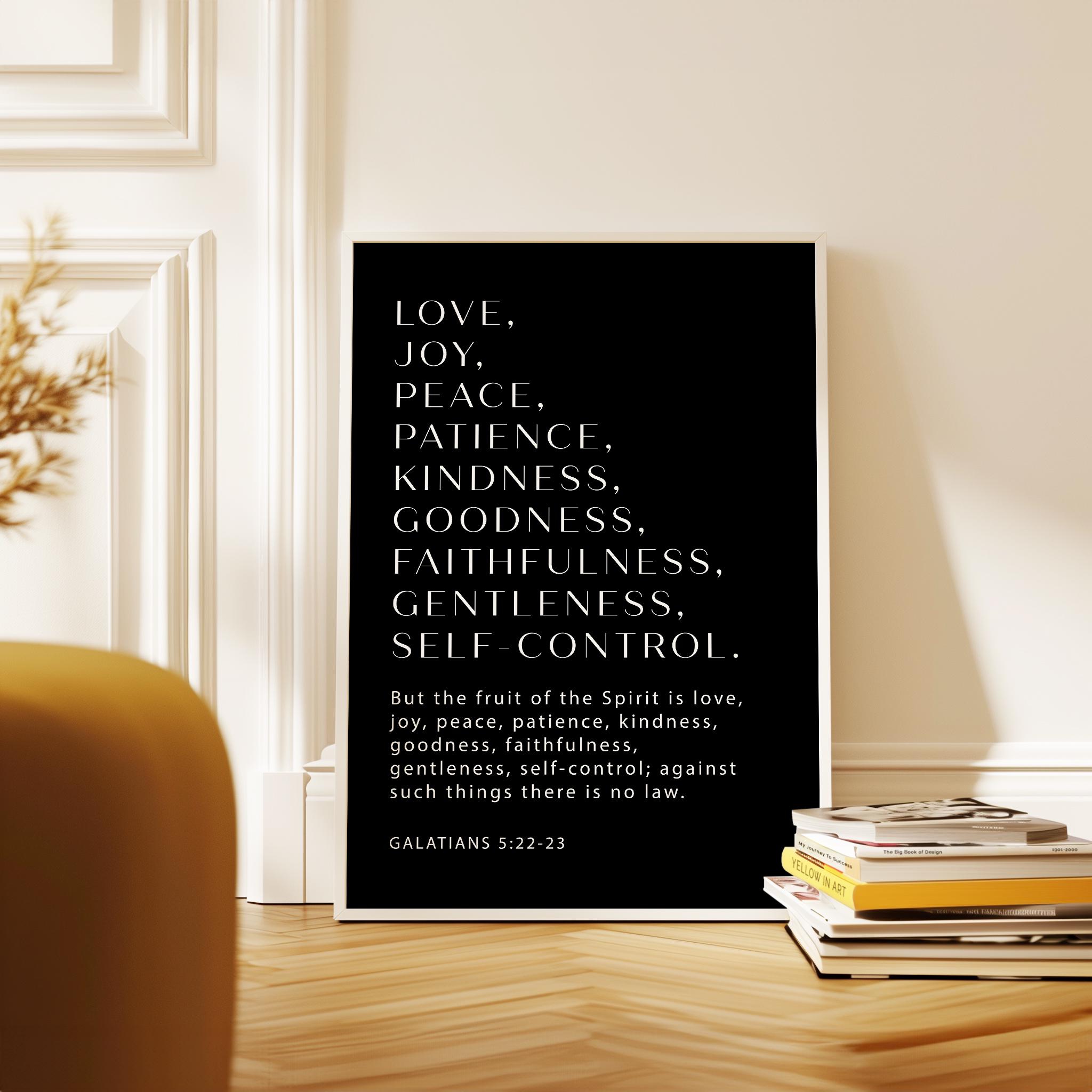 Galatians 5:22-23 Fruit of the Spirit Print, Christian Wall Art, Bible Verse Decor - Image 7