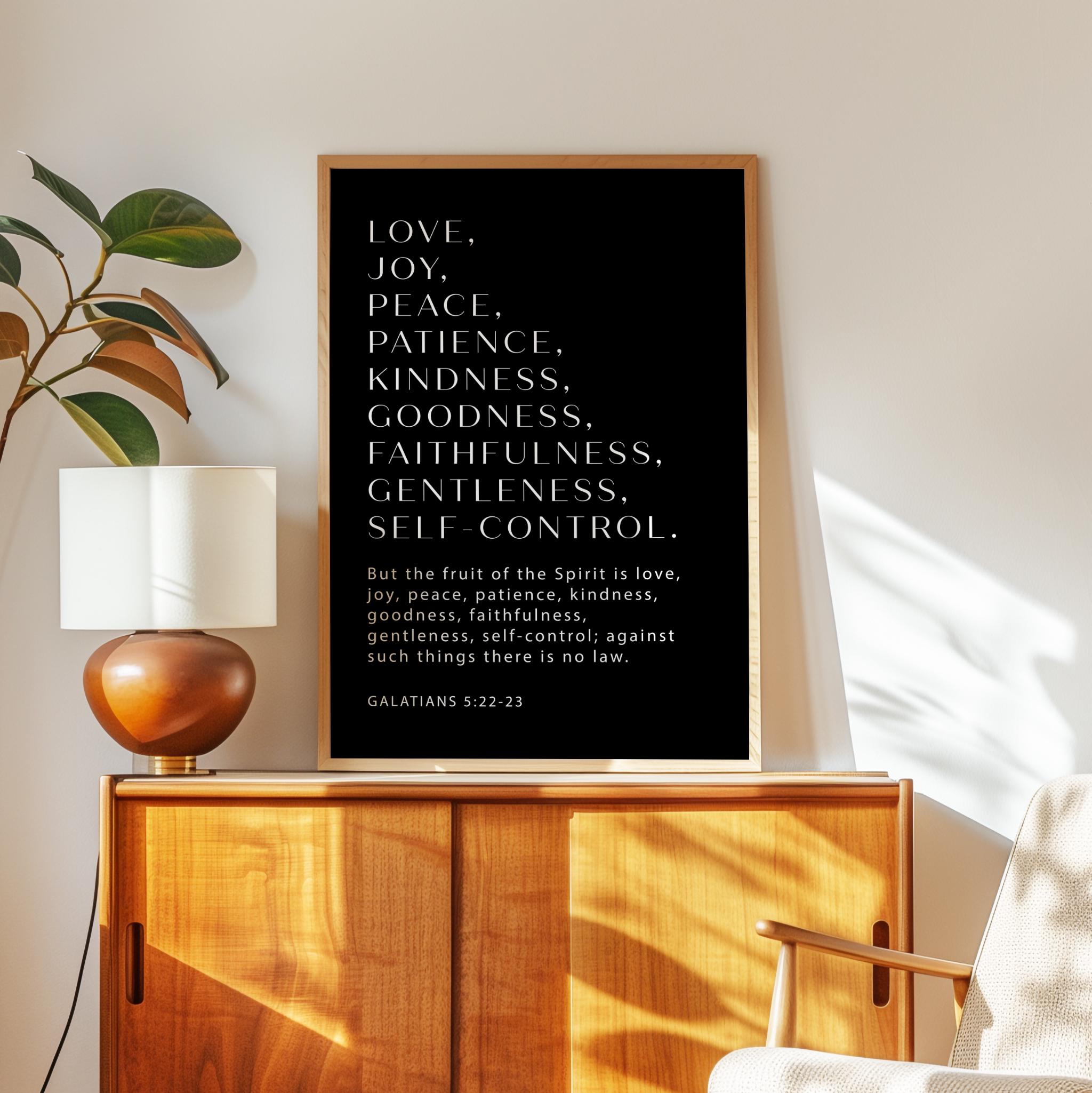 Galatians 5:22-23 Fruit of the Spirit Print, Christian Wall Art, Bible Verse Decor - Image 9