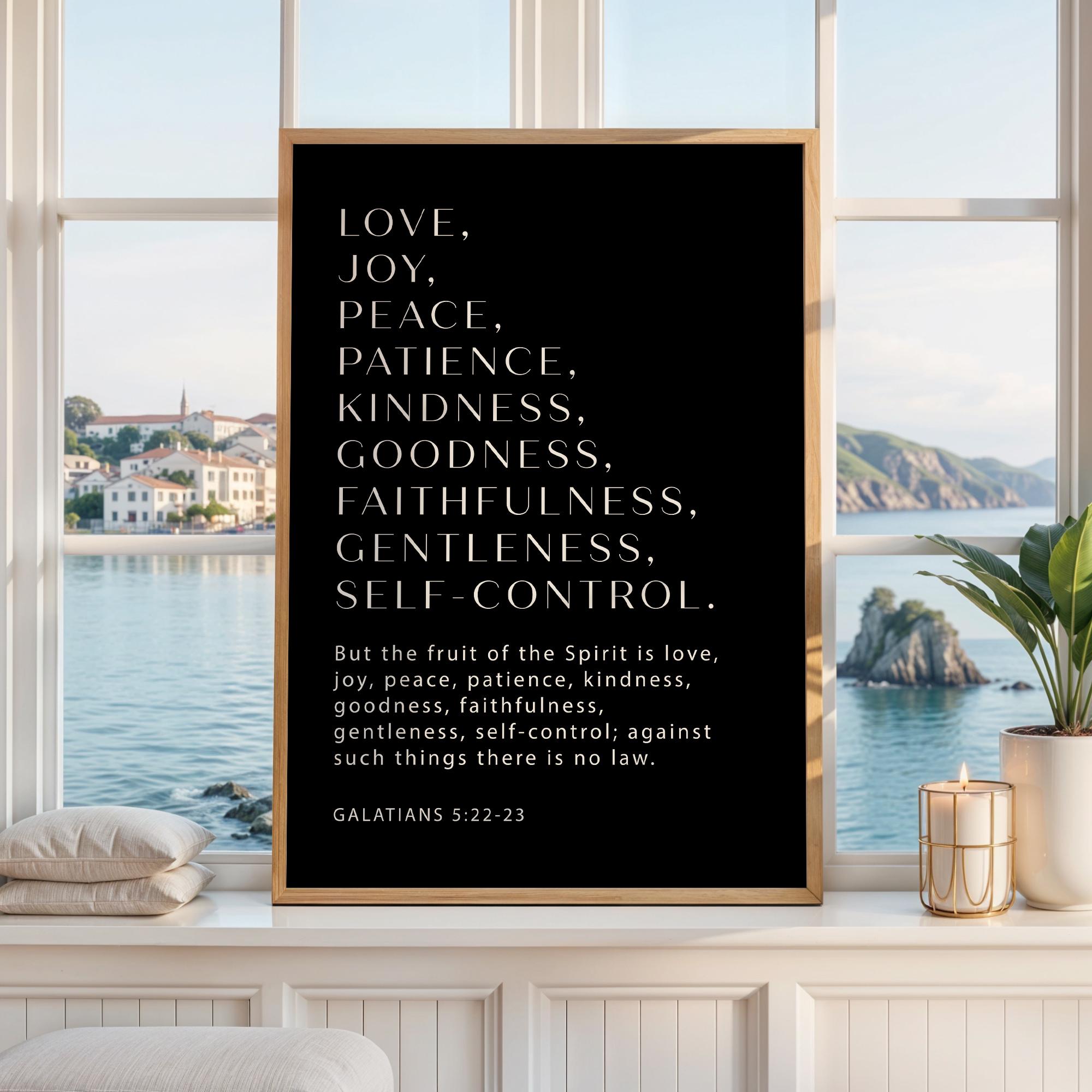 Galatians 5:22-23 Fruit of the Spirit Print, Christian Wall Art, Bible Verse Decor - Image 10