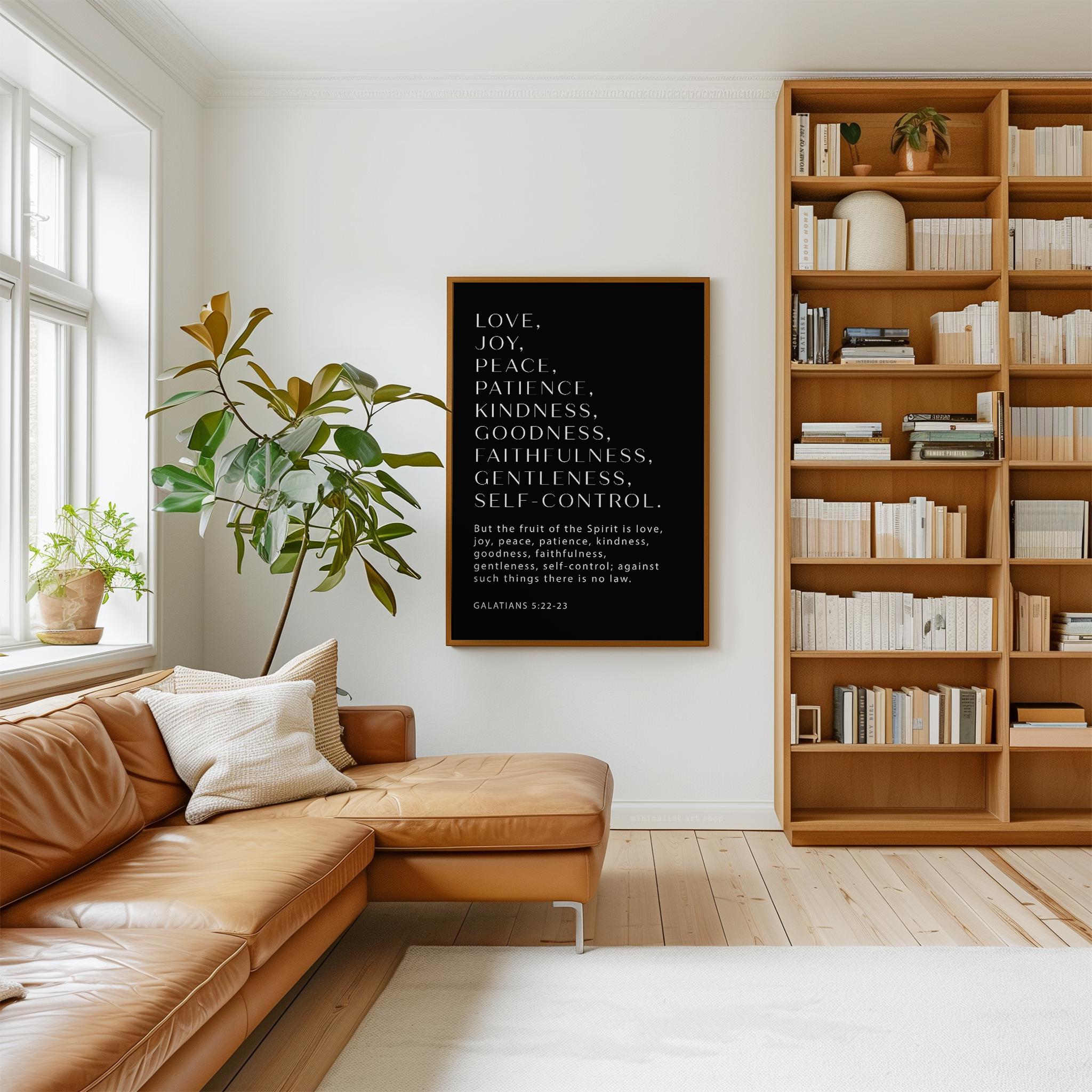 Galatians 5:22-23 Fruit of the Spirit Print, Christian Wall Art, Bible Verse Decor - Image 11