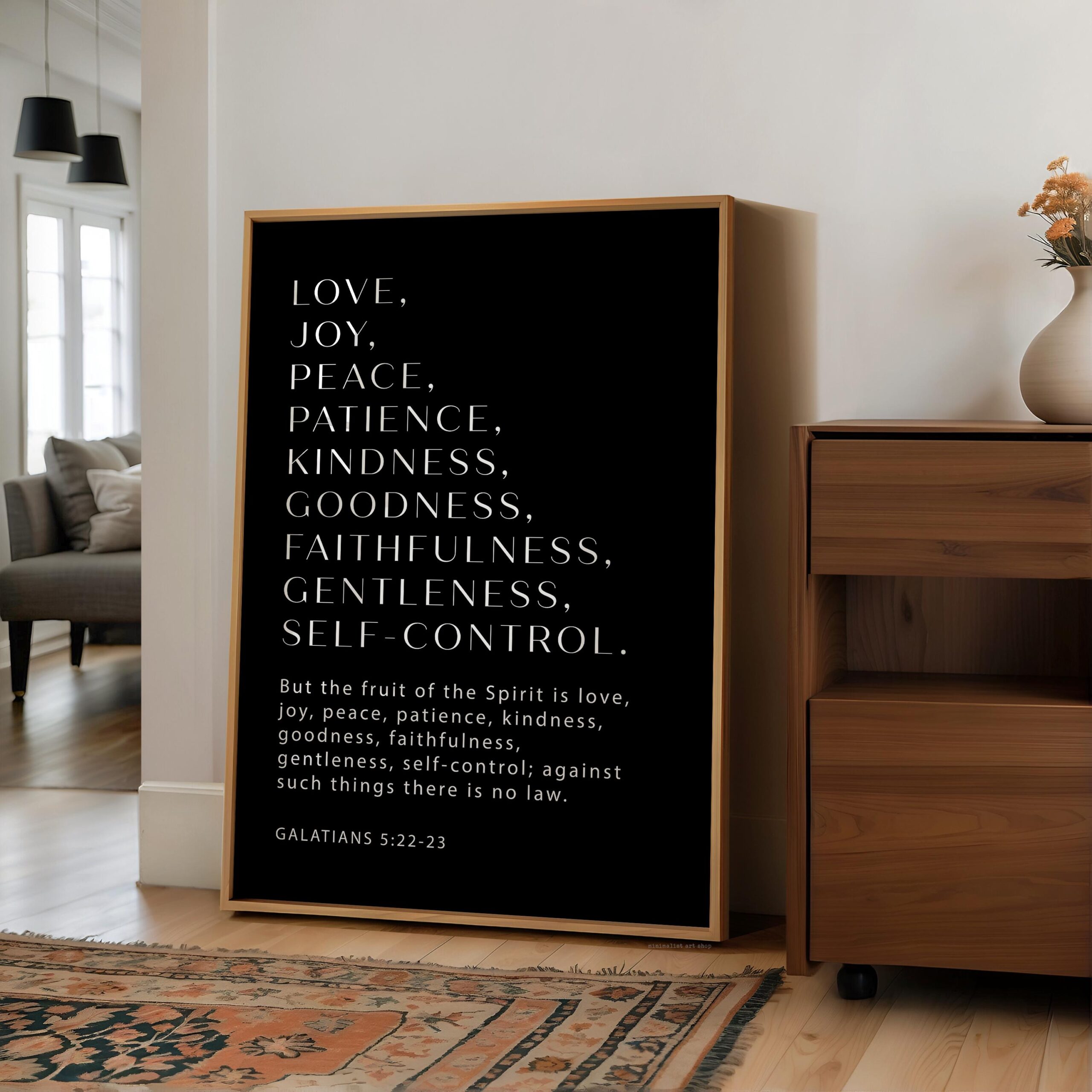 Galatians 5:22-23 Fruit of the Spirit Print, Christian Wall Art, Bible Verse Decor - Image 12