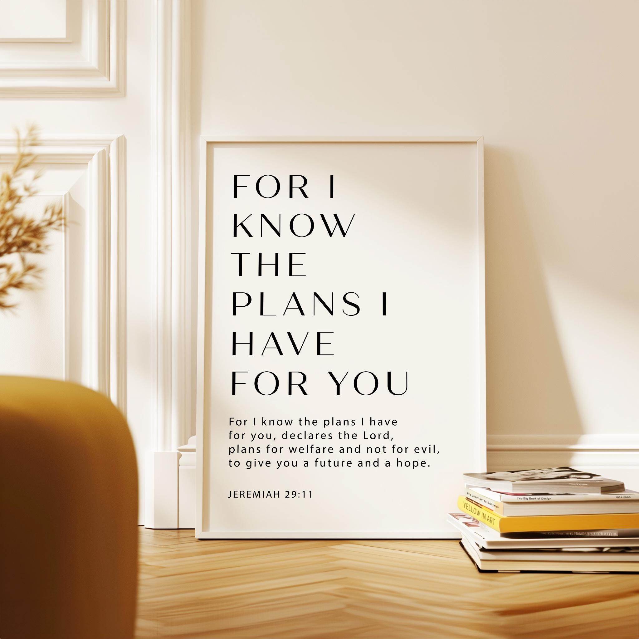 Jeremiah 29:11 Bible Verse Print, For I Know The Plans, Christian Wall Art - Image 7