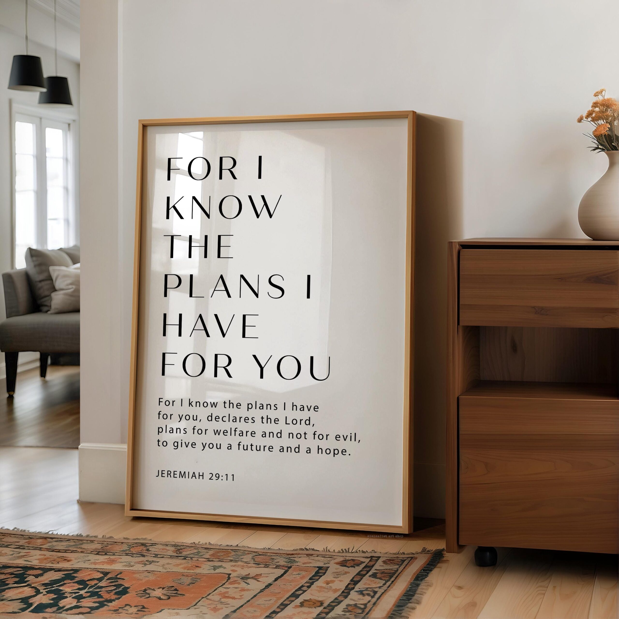 Jeremiah 29:11 Bible Verse Print, For I Know The Plans, Christian Wall Art - Image 8