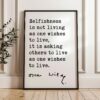 Oscar Wilde Quote Print, Selfishness Wall Art, Literary Typography, Book Lover Gift Oscar Wilde Quote Print, Selfishness Wall Art, Literary Typography, Book Lover Gift