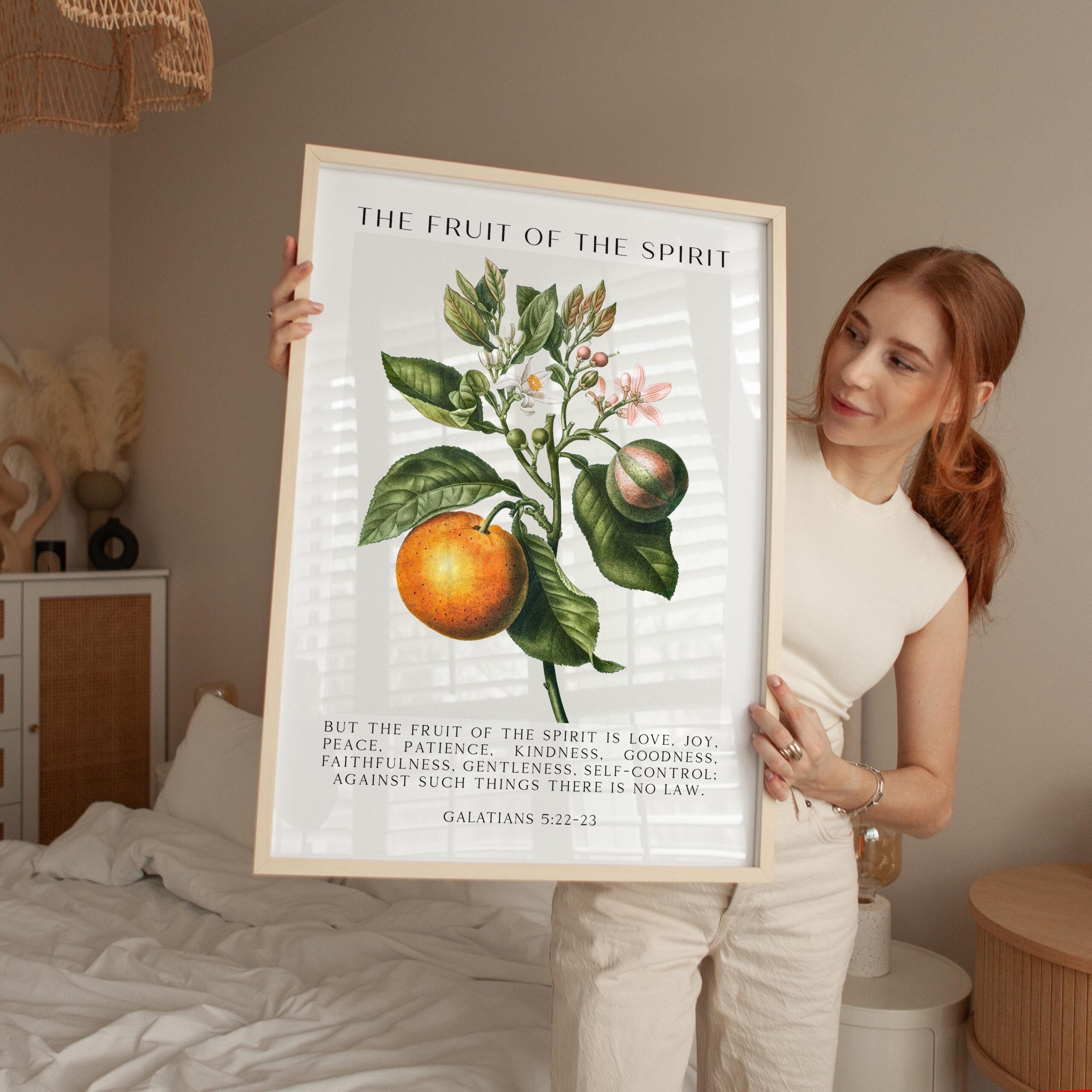 Fruit of the Spirit, Is Love, Joy, Peace, Patience, Kindness, Galatians 5:22-23, Art Print - Image 6