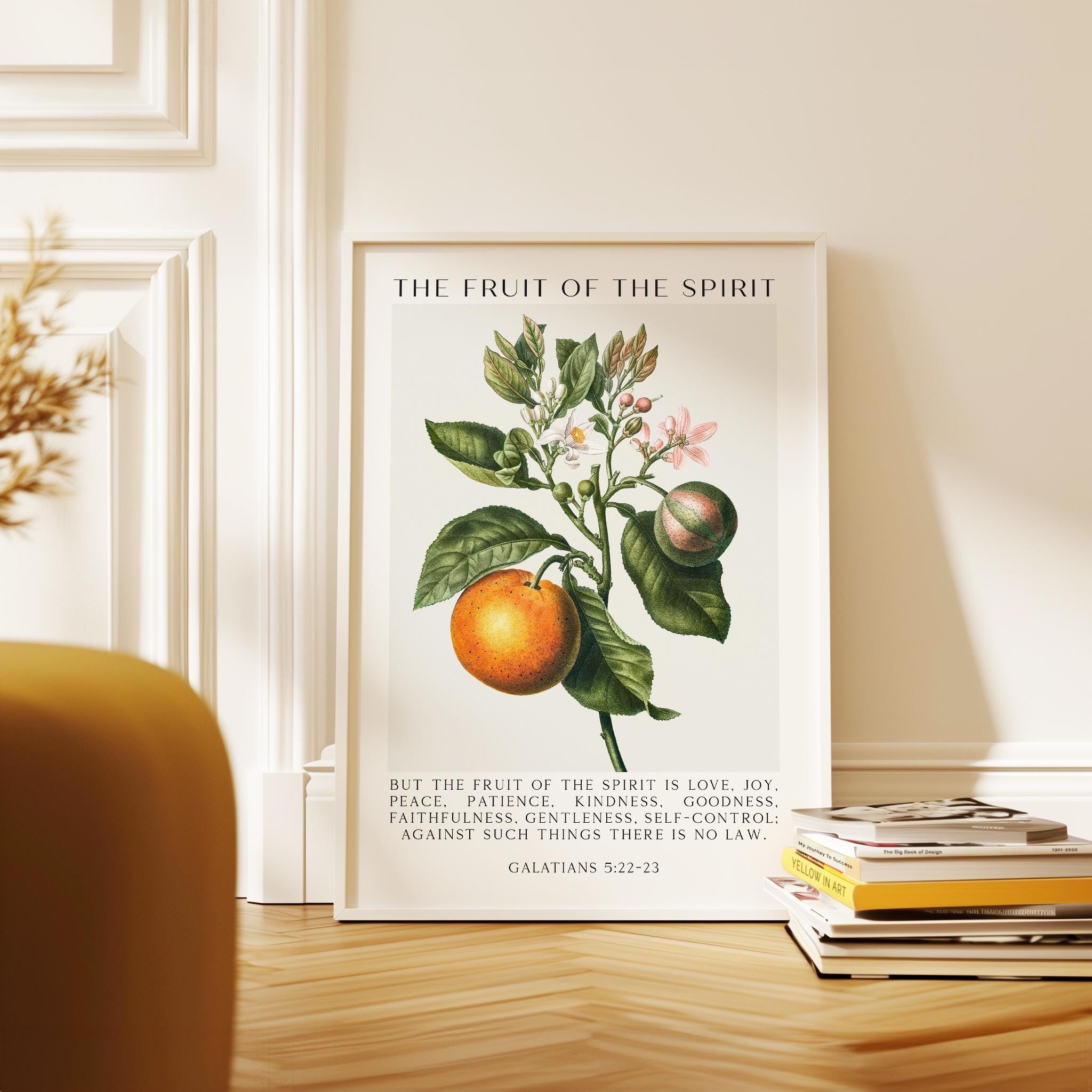 Fruit of the Spirit, Is Love, Joy, Peace, Patience, Kindness, Galatians 5:22-23, Art Print - Image 9