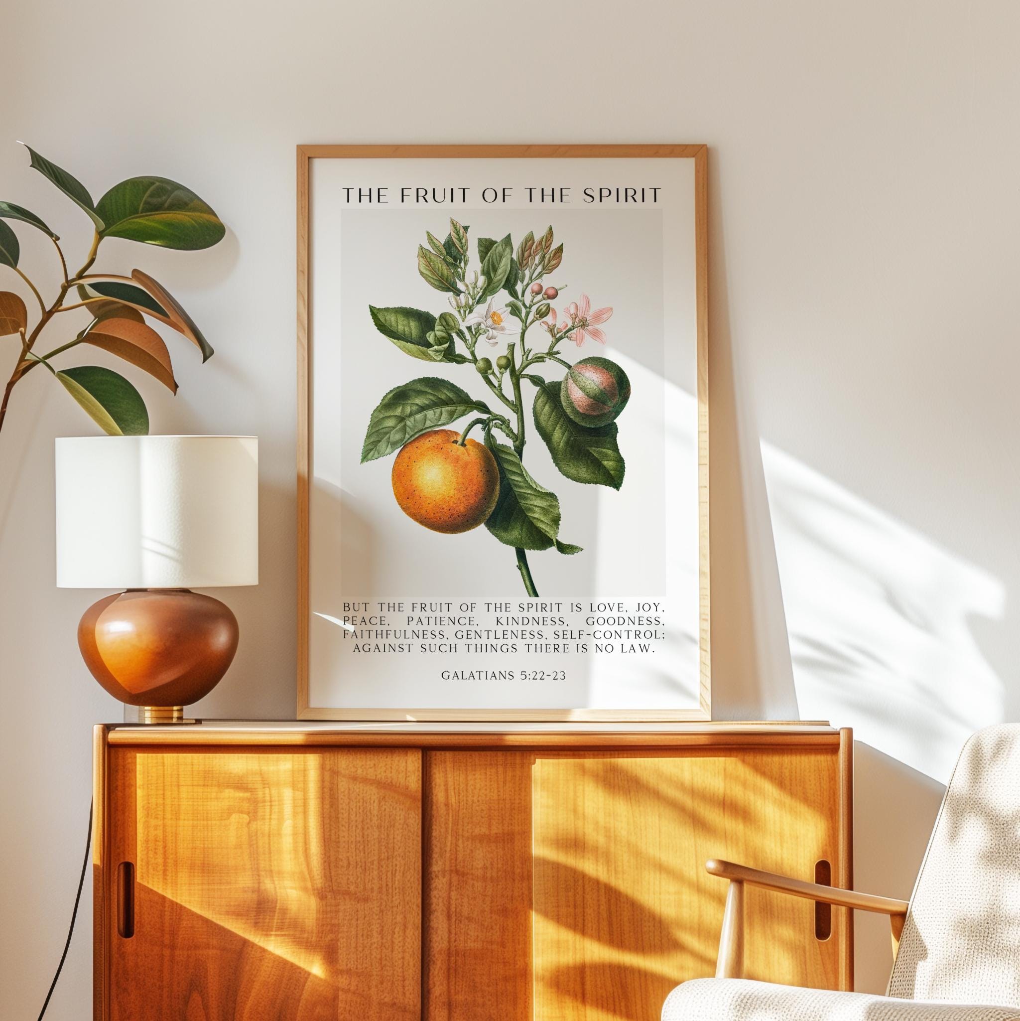 Fruit of the Spirit, Is Love, Joy, Peace, Patience, Kindness, Galatians 5:22-23, Art Print - Image 10