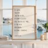 Joan Of Arc Quote Print, I Am Not Afraid For God, Christian Wall Art, Inspirational