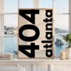 404 Atlanta Print, Area Code Wall Art, Minimalist Typography, Home Decor