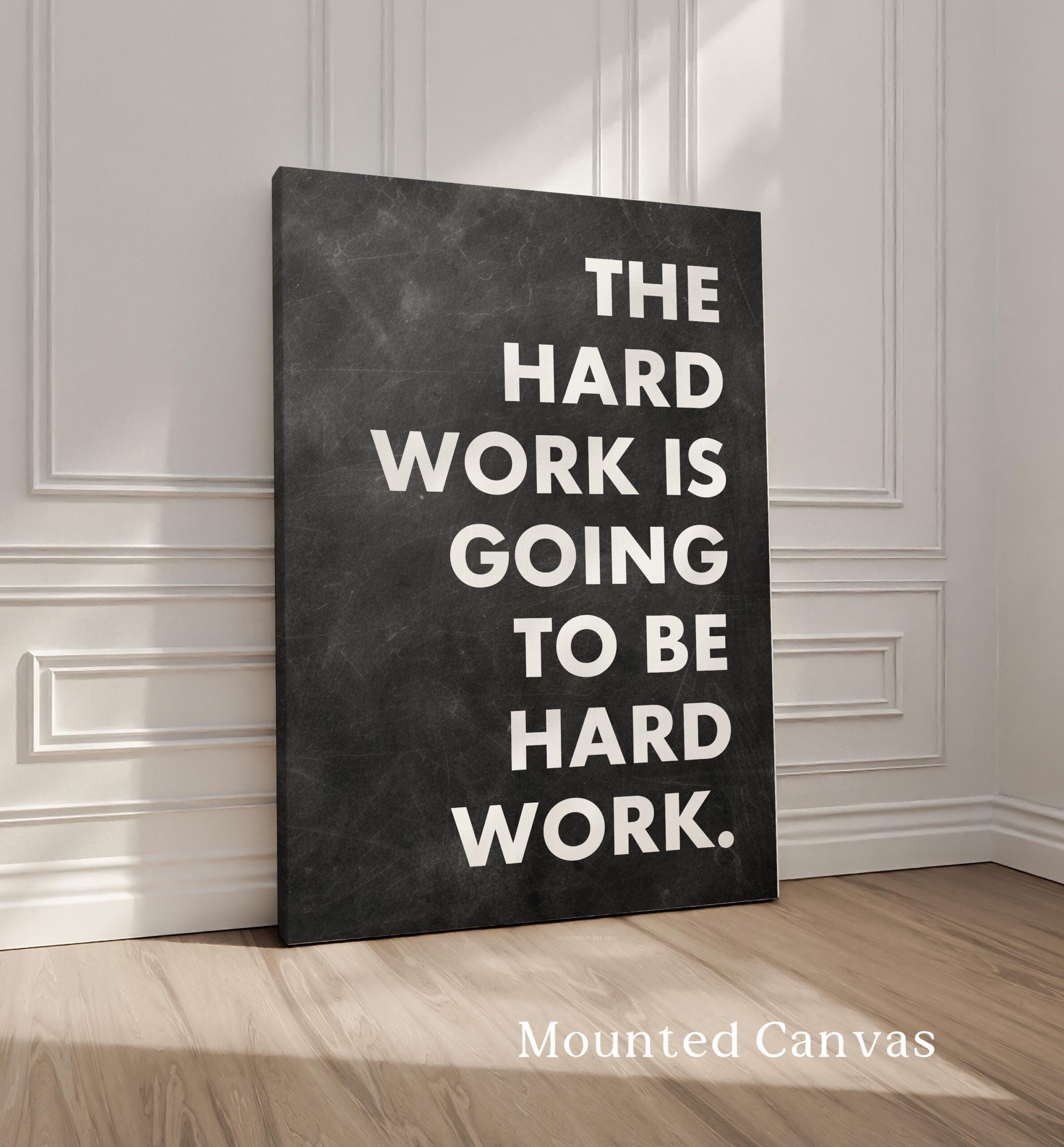 Motivational Typography Print, The Hard Work Is Going To Be, Inspirational Office Art, Home Gym - Image 2