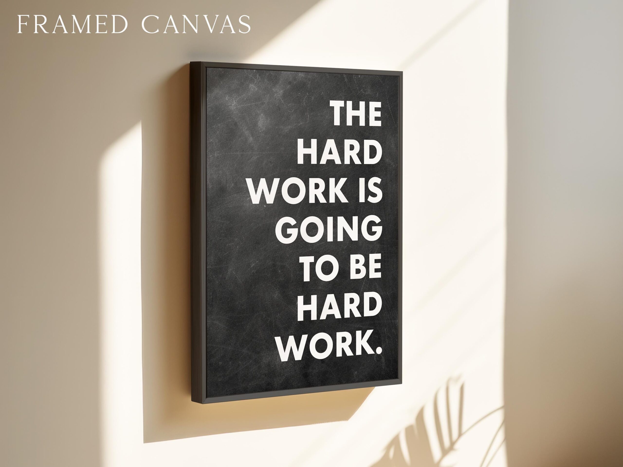 Motivational Typography Print, The Hard Work Is Going To Be, Inspirational Office Art, Home Gym - Image 3