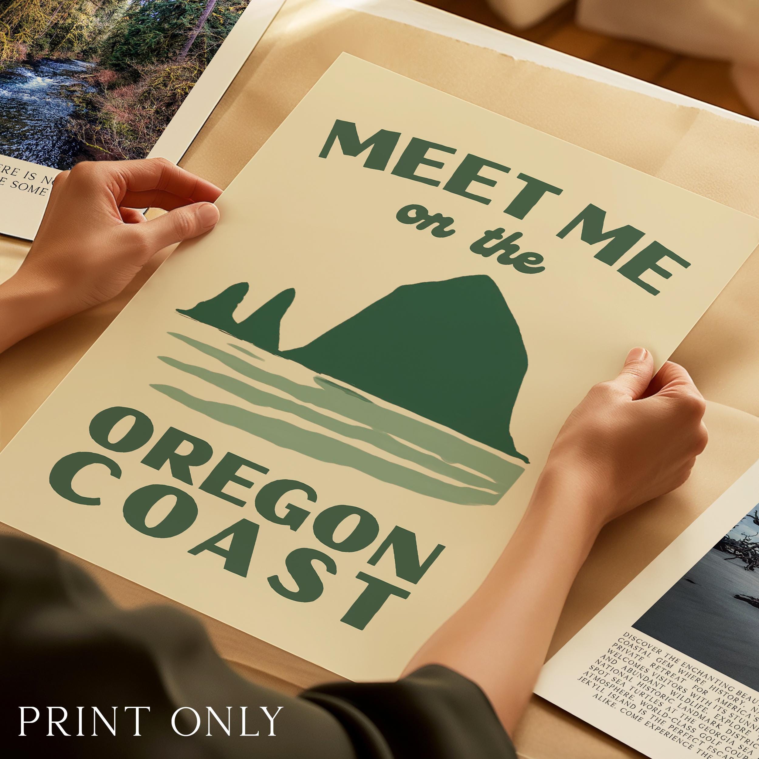 Meet Me on the Oregon Coast Print, Wall Art, Pacific Northwest Decor, Coastal Travel - Image 4