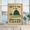 Meet Me on the Oregon Coast Print, Wall Art, Pacific Northwest Decor, Coastal Travel