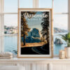Yosemite National Park Print, Travel Poster, California Wall Art, Mountain Landscape Decor