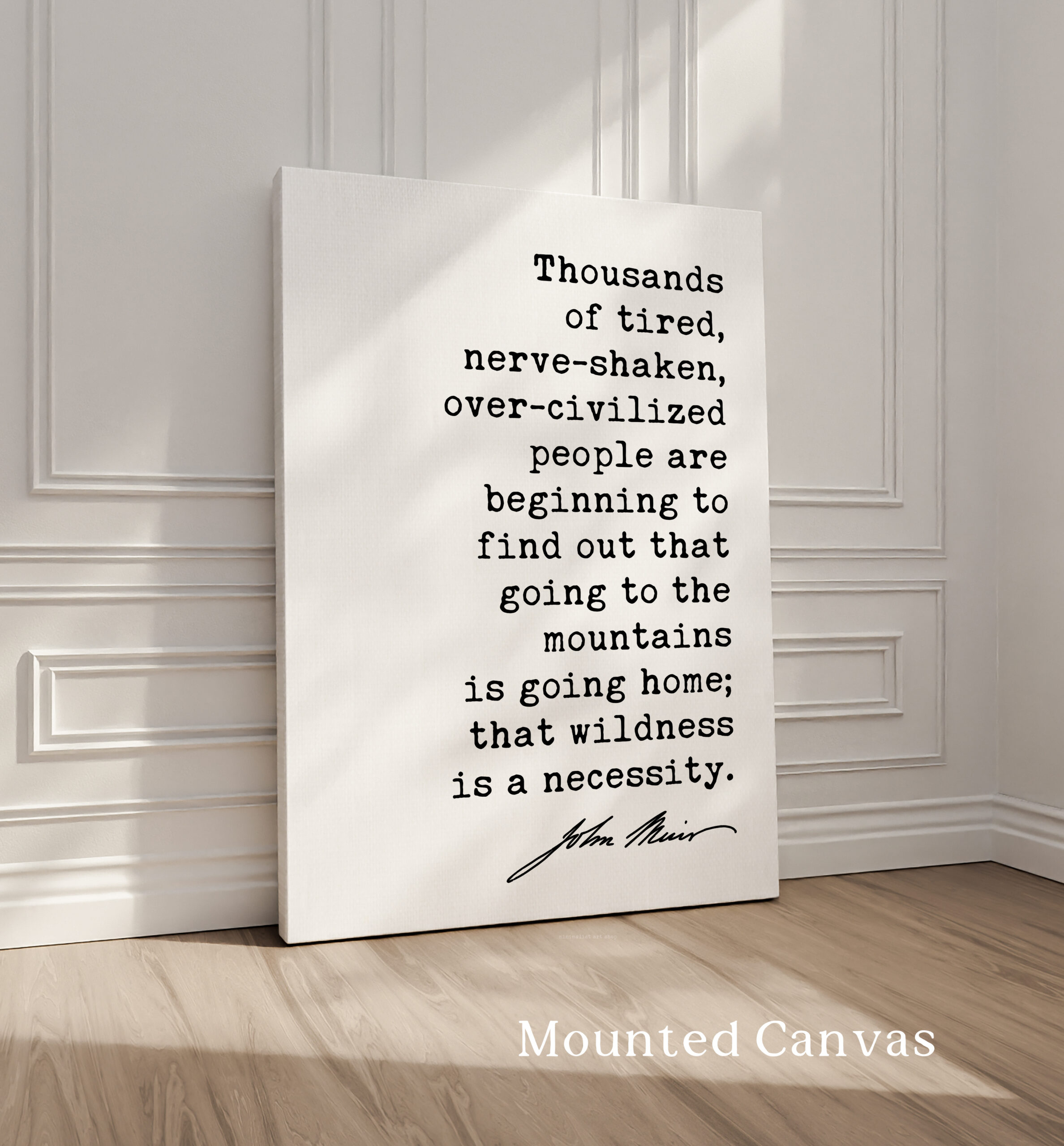 John Muir Quote Print, Going to the Mountains Is Going Home, Hiking Wall Art, Mountain Decor, Nature Lover Hiker Gift - Image 2